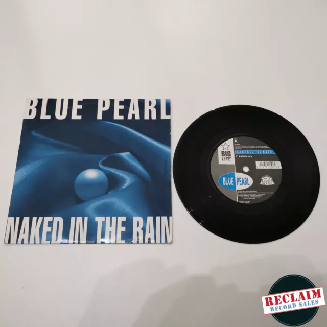 blue pearl naked in the rain 7" vinyl record very good condition