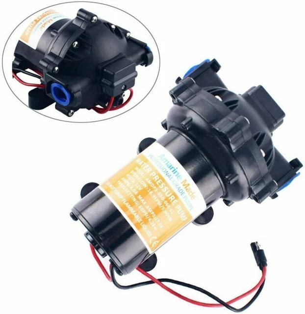 Amarine Made 12v 5.0GPM 60 PSI Water Pressure Diaphragm Pump for Caravan RV Boat