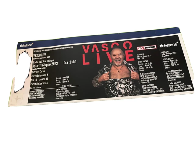 3 Biglietti Concerto Vasco Rossi Bologna Domenica 11/06/2023 Cad 1