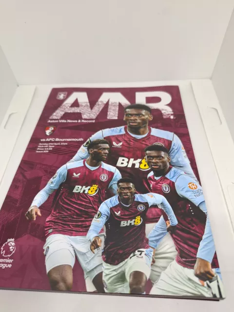 Aston Villa Bournemouth Official Premier League 21St April 2024 Programme