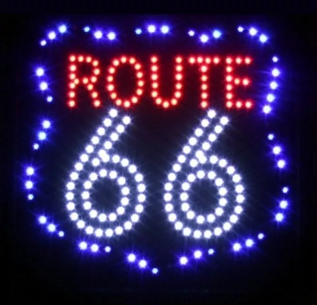 ROUTE 66 LED Panneau Lampe XXL Enseigne au Néon Publicité Plaque Lumineuse  EUR 34,84 - PicClick FR
