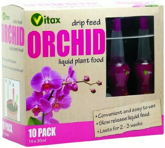 10 X Vitax Orchid Drip Feed Slow Release Liquid Plant Food 30Ml