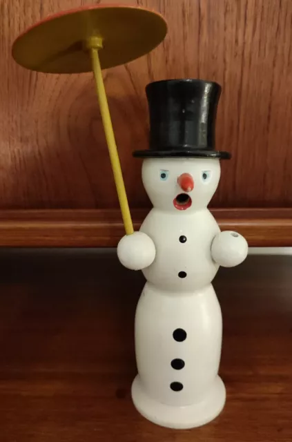 Uralt Räuchermännchen Erzgebirge Schneemann DDR Räuchermann Shabby Vintage Antik