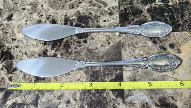 Lot Of 2 Towle Supreme Cutlery Japan Tws136 Stainless Steel Butter Spreaders 🧈