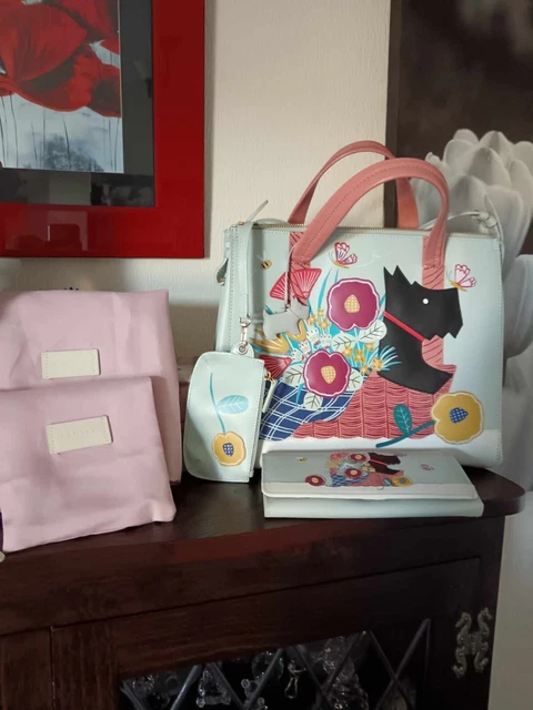 RADLEY BASKET BOUQUET Limited Edition Leather Picture Grab Bag Bnwt Rrp 239 185.00 PicClick UK
