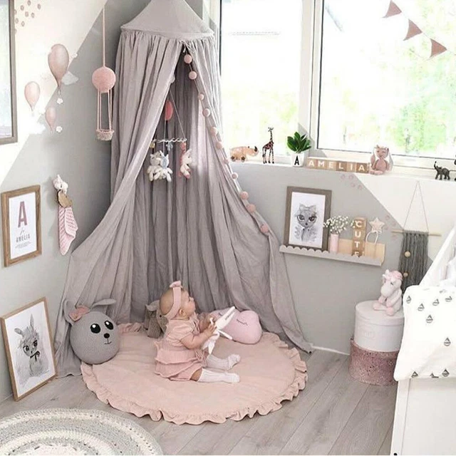 Baby Crawling Blanket Round Soft Padded Infant Play Rug For Living Room