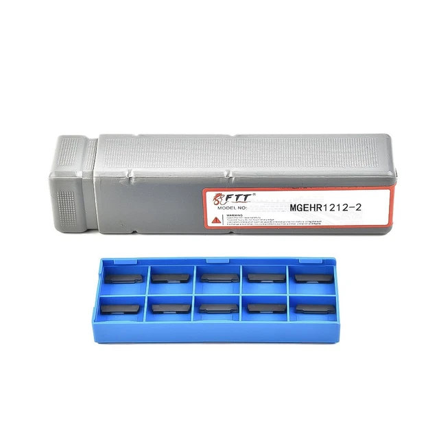 MGMN200 Carbide Inserts with MGEHR1212 2 Grooving Tool Holder and L Type Wrench