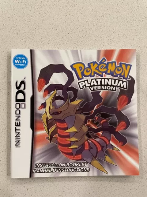Pokemon Platinum Version - Nintendo Ds - Instruction Manual Only
