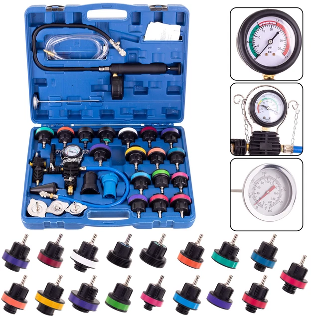 Kit Testeur Pression Refroidissement CCLIFE 18 Pièces - Universel Radiateur Voiture