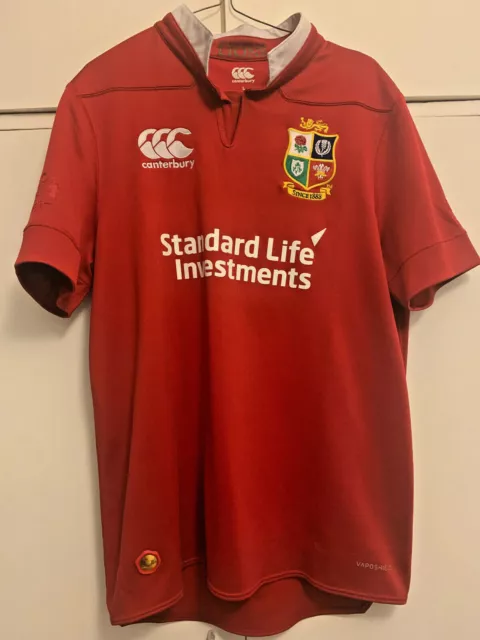 BRITISH AND IRISH Lions Rugby Shirt 2017 Canterbury Size L Red Standard ...