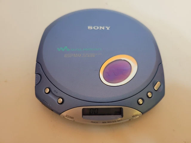 ソニー D-E351 シルバー CD ウォークマン ポータブル CD プレーヤー Sony DE351 CD Walkman Portable CD Player - Blue (D-E351/LC