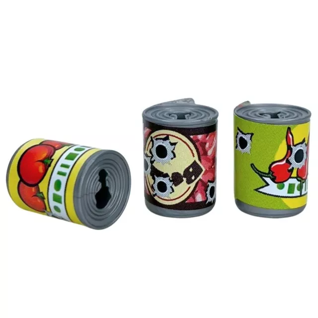 Playmobil 3 latas con agujeros de bala