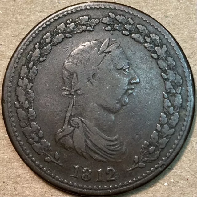 Lower Canada 1812 One Penny Token LC-47A1 Closed Wreath