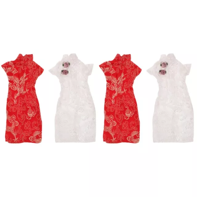 4 Pcs  Doll Cheongsam Replaceable Toy Doll Dress Doll Clothes Doll Costume