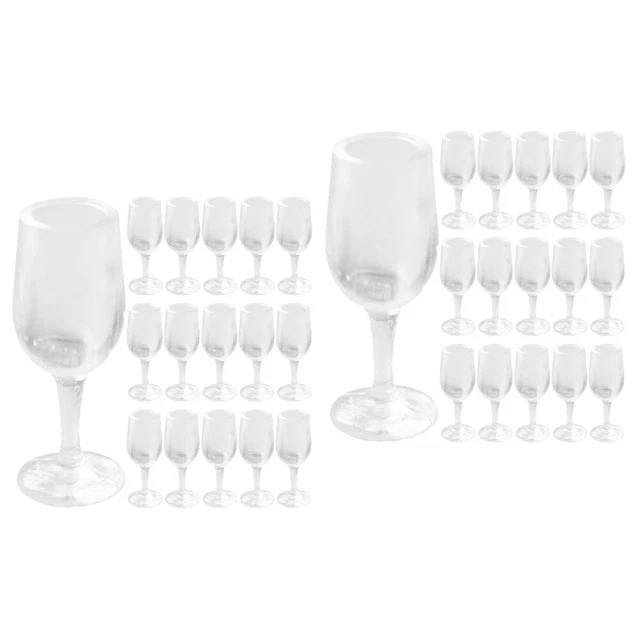 40 PIEZAS Casa de muñecas infantiles Mini Cup Modelo Miniatura Copas de Vino Simulación Cáliz