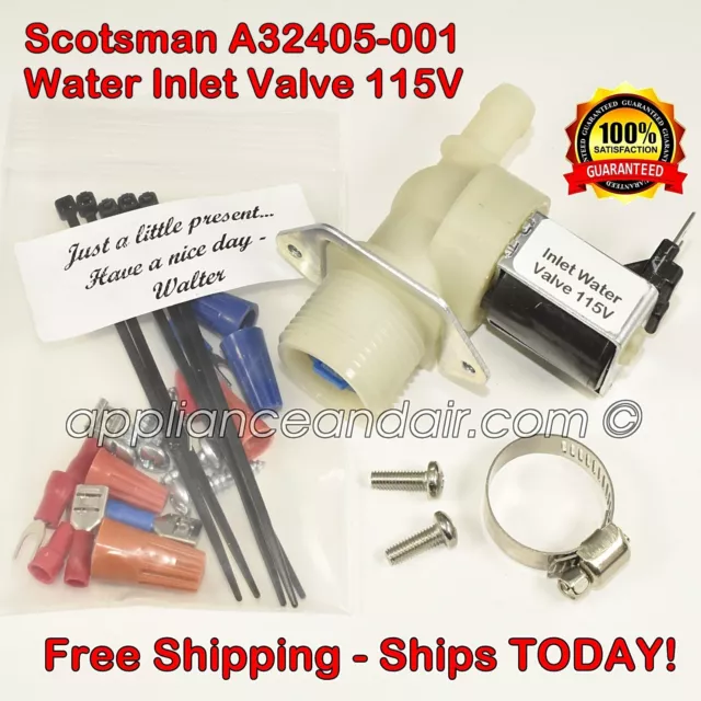 Scotsman A32405-001 OEM Ice Maker Water Solenoid Valve 110/120V, SHIPS TODAY!