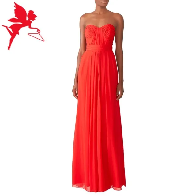 BADGLEY MISCHKA Faye Chiffon Strapless Gown