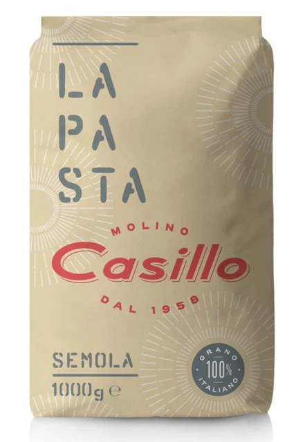 Farina Di Semola Di Grano Duro Casillo 100% Grano Italiano 3Kg Per Pasta E Pizza