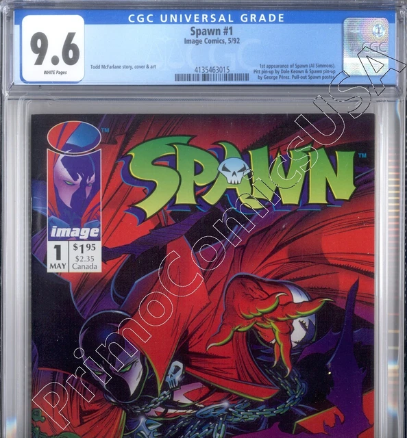 PRIMO:  SPAWN #1 1st Al Simmons McFARLANE Image comics NM+ 9.6 CGC movie soon