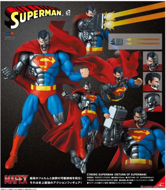 Medicom Mafex 164 Return Of Superman Cyborg DC Spiderman Batman 2