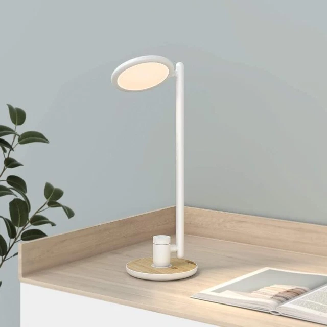 NEW GLADLE WOODEN Base LED Desk Lamp with USB Charging Port BNIB £20.00