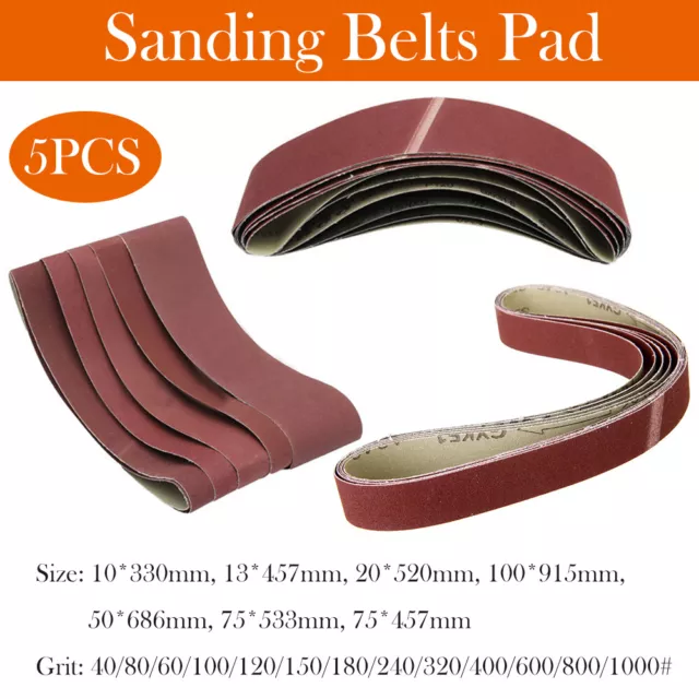 SANDING BELTS LARGE CHOICE OF SIZES 75x533 AND GRITS P40-1000 FOR BELT SANDERS