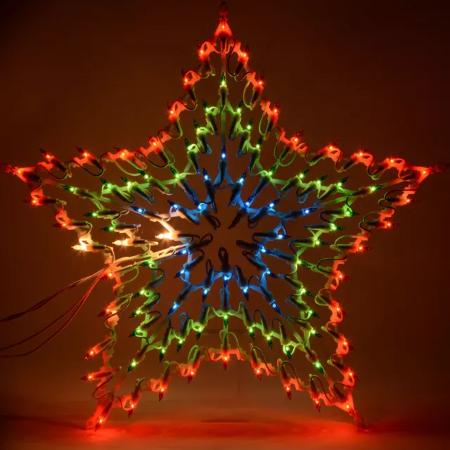 Large Christmas 54cm LED Star Silhouette Animated Outdoor Xmas Decoration Lights