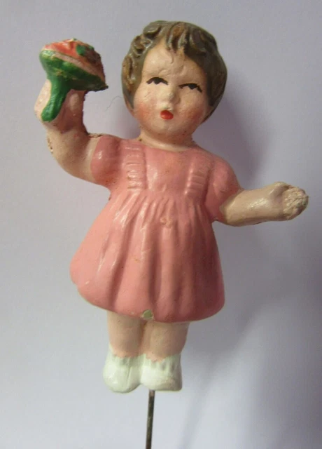 Figurine Art Déco – Dame Crinoline En Bisque – Décoration Gâteau – Vers 1920