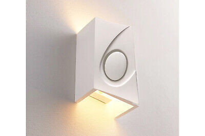Lampada da Parete Gesso Interno Rettangolare Applique Moderno Bianco E14 5044