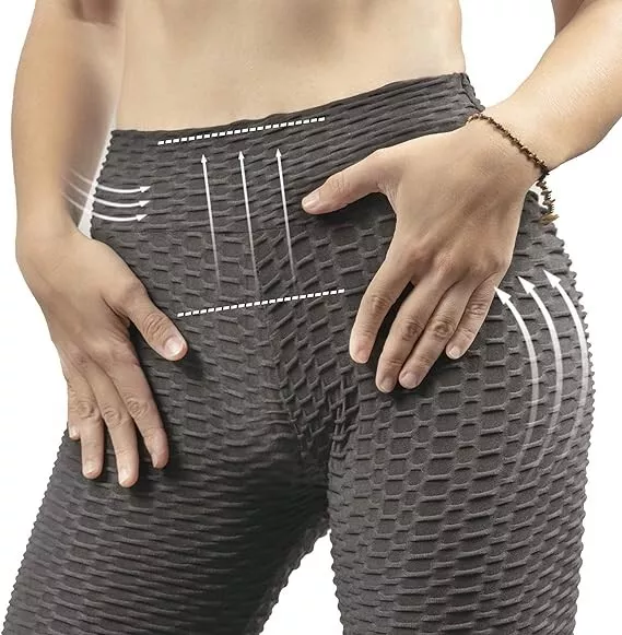 WOMEN'S TIK TOK Yoga Pants High Waist Leggings Anti-Cellulite Ruched Gym  Push Up $14.99 - PicClick