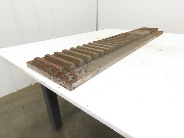 Steel Rectangular Gear Rack 2DP Pitch 29-Teeth 5.5" Width 45" OAL