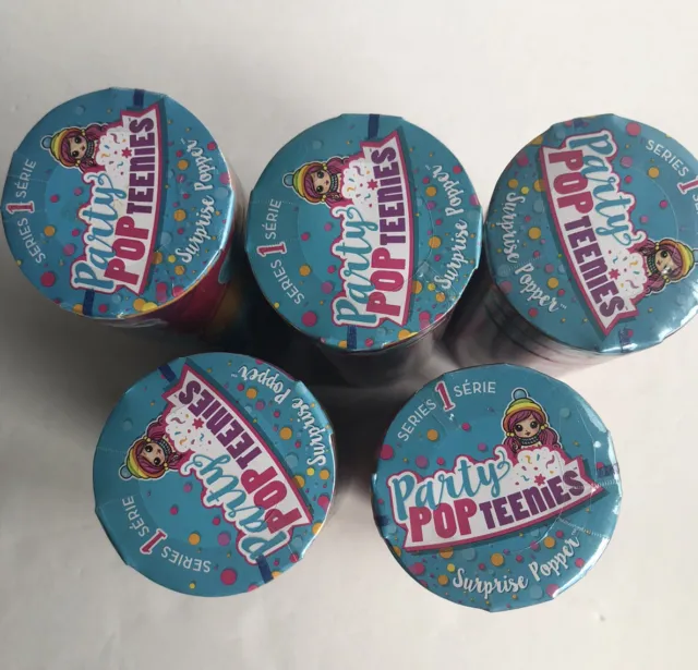 Party POP Teenies Lot Of 5 Series 1 Surprise Popper Spin Master $40 Value