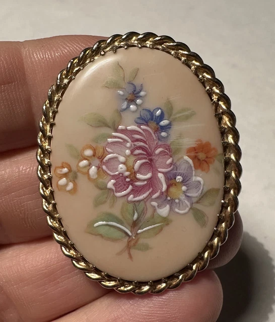 Rare Broche Ancienne Limoges – French Antique – Métal – Pièce Unique