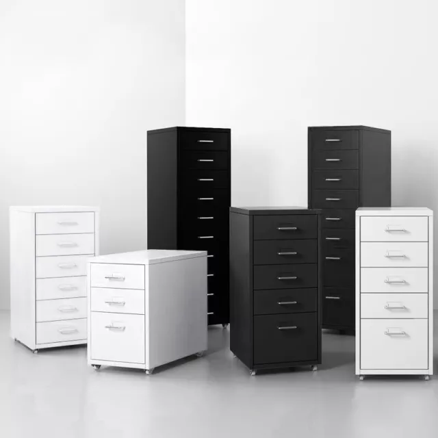 Filing Cabinet Makeup Cupboard Storage Under / Beside Desk 3-10 Drawer Container 2