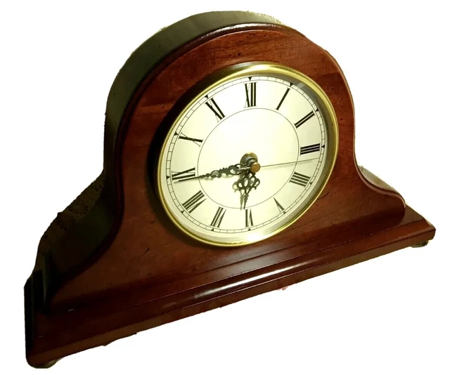 VINTAGE BOMBAY COMPANY Mantle Clock Brass India Desk Shelf Table Decor