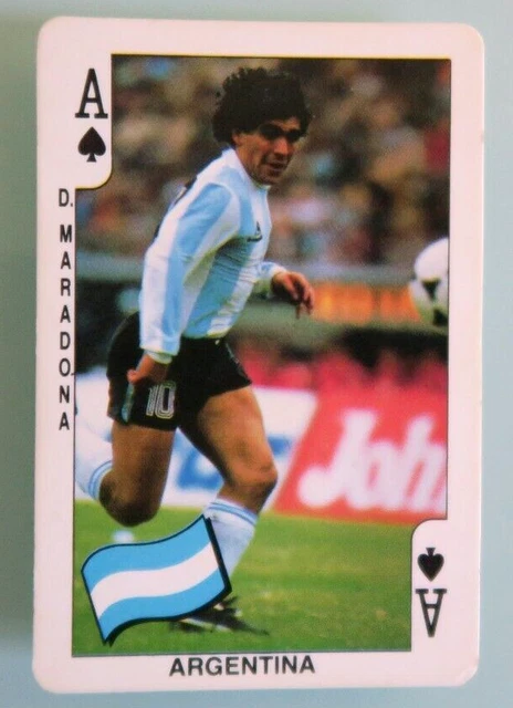 Diego Maradona ROOKIE Card RARE A Question of Sport 1986 Football Near