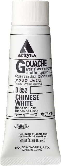 Holbein colores de artistas acrílico gouache AG40 blanco chino - 40 ml