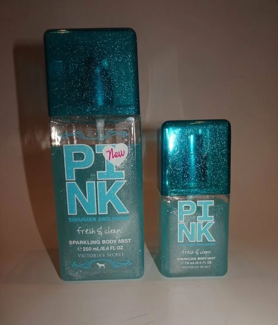 Victorias Secret PINK Fresh & Clean Sparkling Body Mist Spray Lot Set