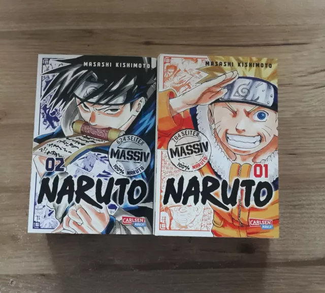 Manga Naruto Massiv Band 1 und 2 Carlsen Verlag deutsch Action 1000+ Seiten