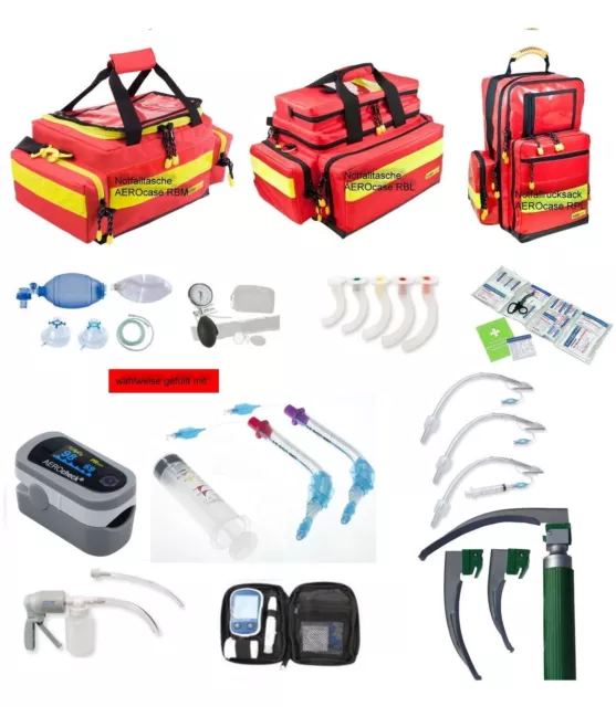 Notfallrucksack o. Notfalltasche AEROcase® gefüllt SAN-I Arzt Praxis Feuerwehr