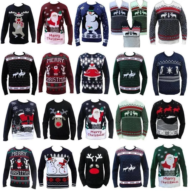 Novità Maglione Lavorato a Maglia Natale Divertente Maleducato Donna Uomo