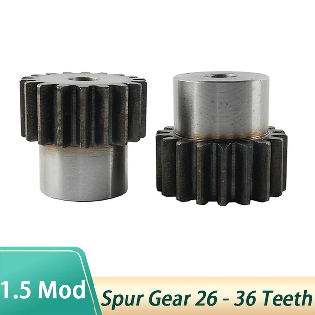 1.5 Mod Zahnrad Stirnrad 26 - 36 Zähne With Schritt C45 Ritzel Zahnrad aus Stahl