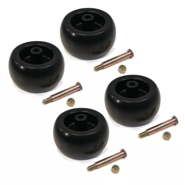 (Pack of 4) Deck Wheels for John Deere AM116299, M84690 & Case 25139 Heavy Duty