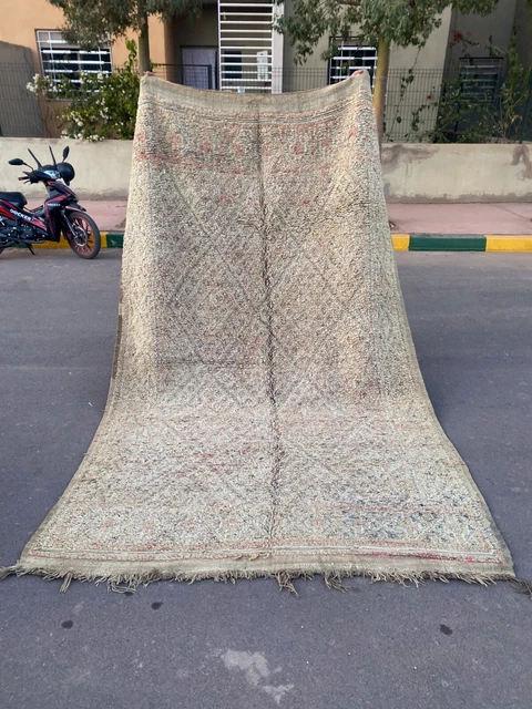 Geometric Hand-knotted Moroccan Oriental Area Rug diamond Wool Carpet 6x10 ft