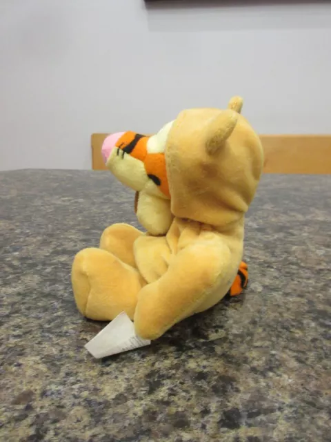 Tigger Disney Winnie The Pooh 7" Plush Dressed Up As Pooh Beanbag EXC 3