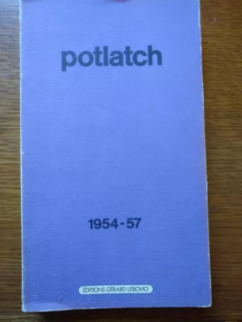 Potlatch 1954-57 pre-situationist newsletter Guy Debord et al  1985 in French