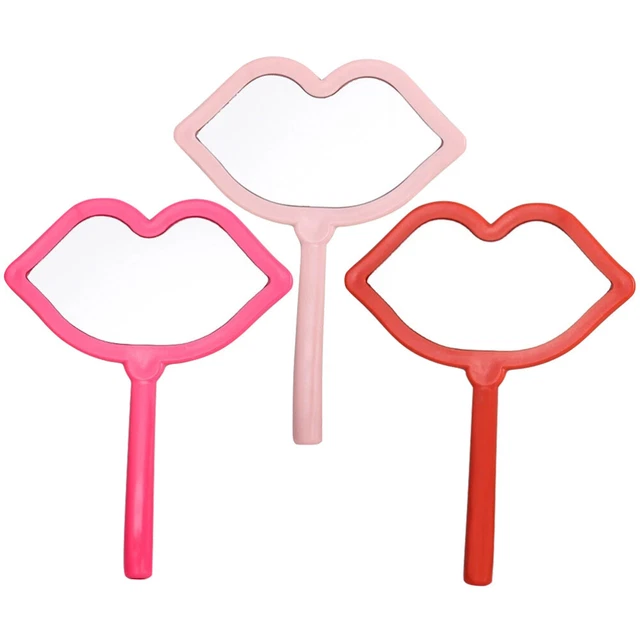 3 PIEZAS Maquillaje a mano - Espejo - Labios - Mano moldeada - Espejo Maquillaje - Maquillaje