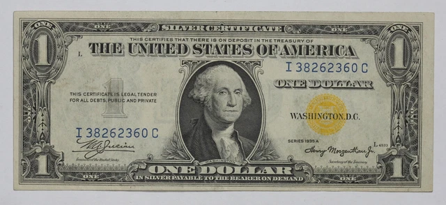 North Africa Note WW2 Series 1935 A $1 Silver Certificate Fr-2306 AU+ 2HSD