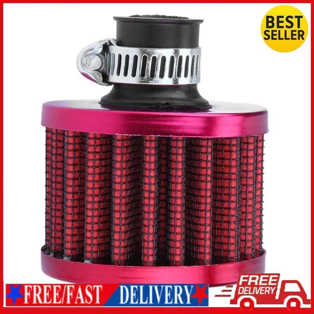 12 mm Luftfilter Universal kleiner Luftfilter für Auto und Motorrad (rot)