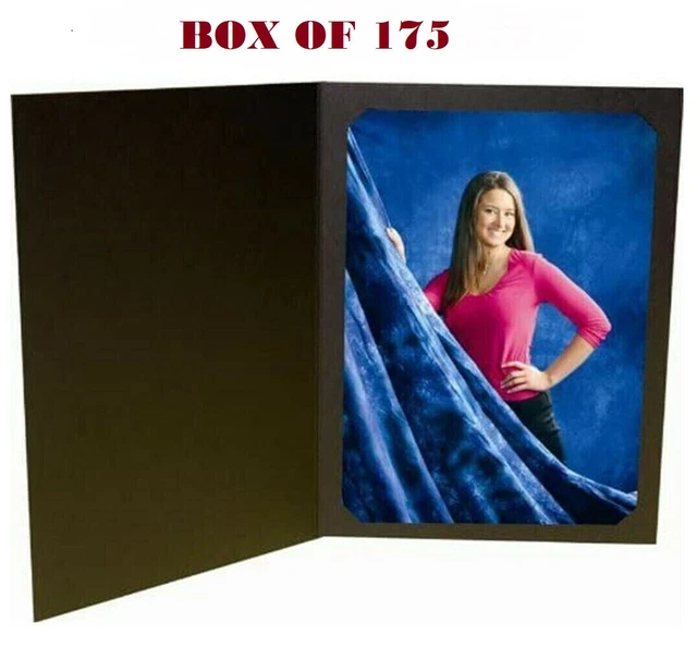 CARDBOARD PHOTO FOLDER for a 4x6" and 5x7” Photo, Black (Box of 98) 70